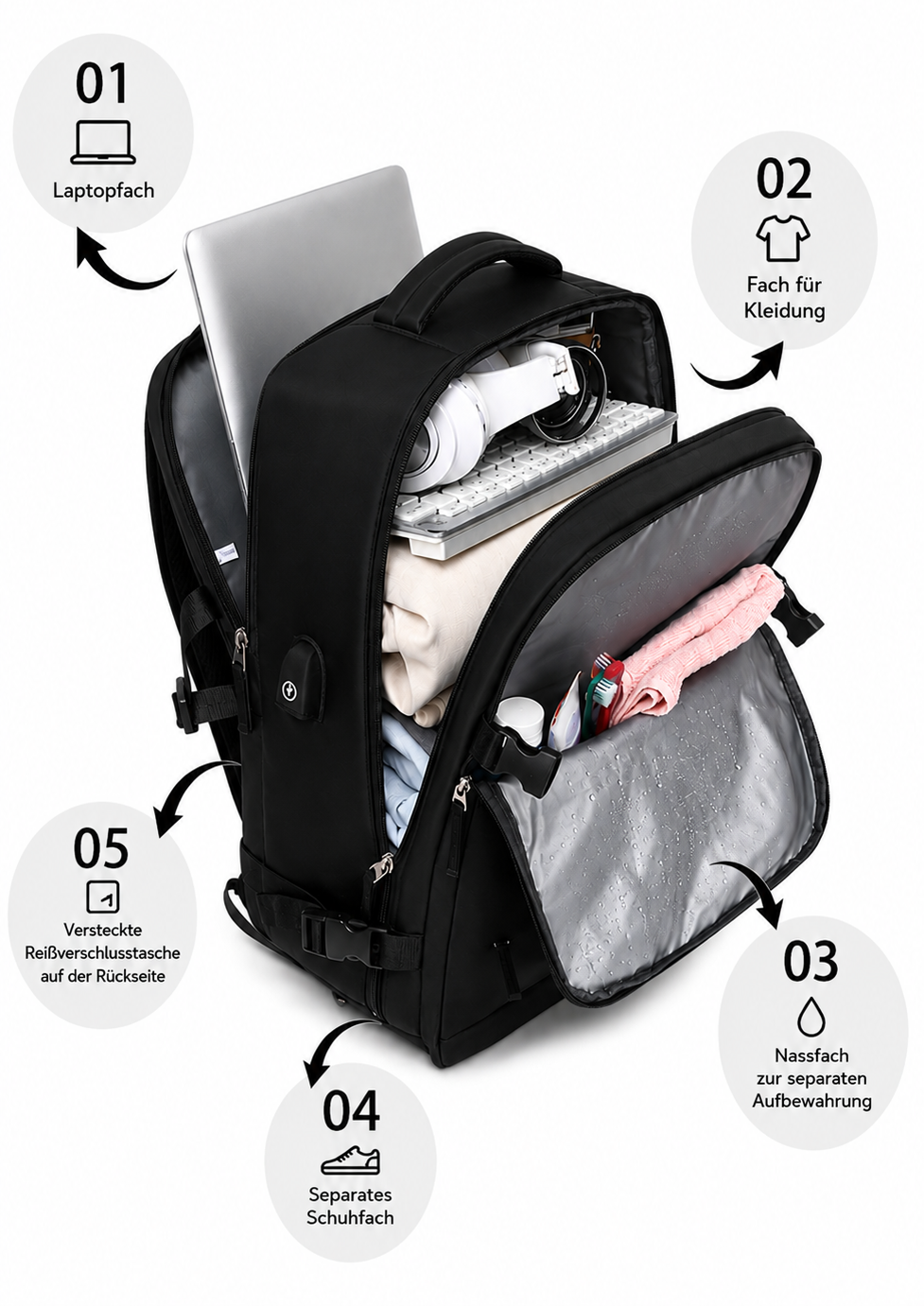 CarryEase Air | Vacuum Travel Backpack